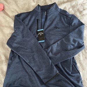 NWT Men’s Callaway Blue Quarter-Zip Pullover